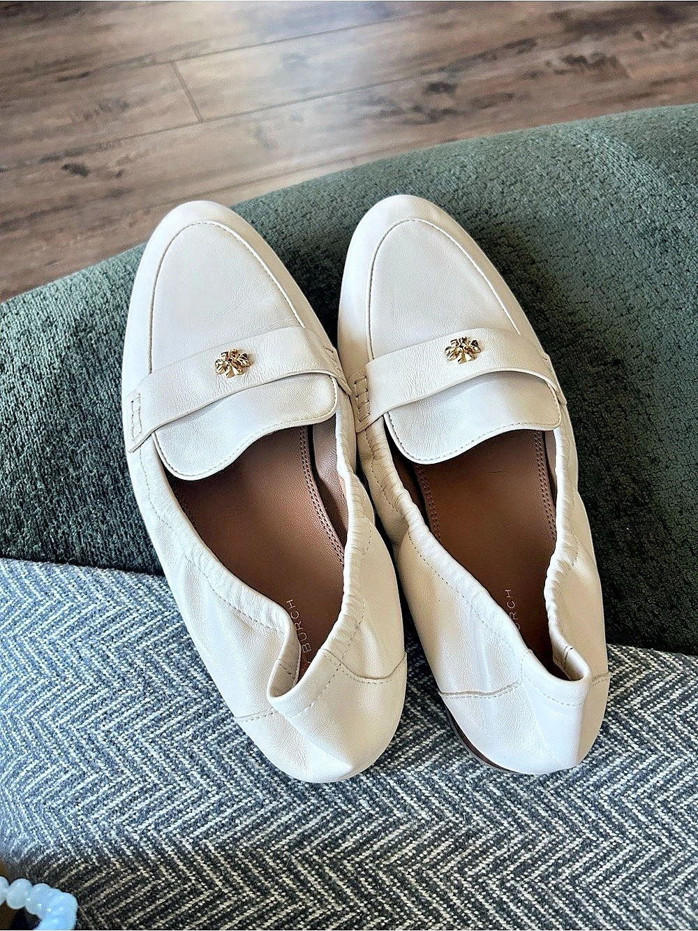 Tory Burch Minnie Travel Ballet Loafer Cream US 8